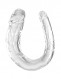 Двусторонний фаллоимитатор King Cock Clear, Medium Double Trouble, прозрачный