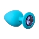 Анальная пробка Emotions Cutie Large Turquoise light purple crystal (9.5, Ø 4.2 см)