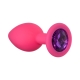Анальная пробка Emotions Cutie Small Pink dark purple crystal (7, Ø 2.7 см)