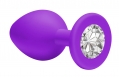 Анальная пробка Emotions Cutie Small Purple clear crystal (7, Ø 2.7 см)