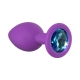 Анальная пробка Emotions Cutie Small Purple light blue crystal (7, Ø 2.7 см)