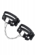 Оковы Pecado BDSM - 2 ремешка и кольцо, натуральная кожа, чёрные