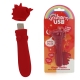 Вибропуля Unihorn USB - Blaze Diablo, красный