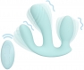 Вибратор «Три в одном» из жидкого силикона — Breezy Blue