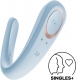 Вибромассажер для пар Satisfyer Double Classic (голубой)