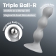 Фаллоимитатор на присоске Satisfyer Triple Ball-R, серый