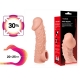 Насадка на фаллос с отверстием для мошонки Cock sleeve №2, размер S (13.8, Ø 4.2 см)