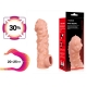 Насадка на фаллос с отверстием для мошонки Cock sleeve №3, размер S (13.8, Ø 4.2 см)