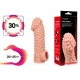 Насадка на фаллос с отверстием для мошонки Cock sleeve №4, размер S (13.8, Ø 4.2 см)